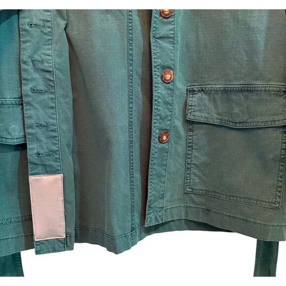 SMALL Womens Duluth Trading The Shop Square Jacket Green Shacket Shirt - Picture 4 of 7